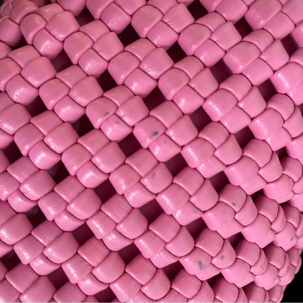 Whimsigoth | Sincerely Jules Pink Woven Handbag | Bubble Gum Woven Purse